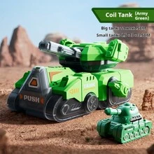 1pc Wind-Up Tank Toy, Simulated Combat Tank Model, Birthday Gift, Party Toy - Multicolor - View 6