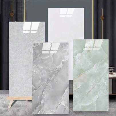 10pcs Self-Adhesive Wallpaper, Waterproof PVC Wall Decoration, Each Sheet 30CM*60CM, Coverage Area 1.8 Square Meters, Marble-Look Tile Sticker. Suitable For Kitchen Bathroom Wall Decoration