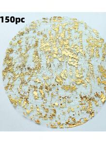 12/24/50/100/150 pezzi Tovagliette d'oro monouso, 13 pollici tondi tappetini da tavolo in metallo argentato, sottobicchieri da tavolo a stampa a caldo, ideali per l'impostazione del tavolo, matrimoni, Natale, Ringraziamento, San Valentino, feste di compleanno e decorazioni festive