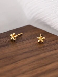 1 Đôi Dễ Thương Đơn Giản Nữ Bạc 999 Bông Tai Hoa Cho Nữ Tiệc Sinh Nhật Tặng Hàng Ngày - Hoa tai - Xem 6