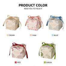 5件创意简约婚礼糖果盒，婚礼宾客礼物小礼品盒 - 彩色 - 查看 3