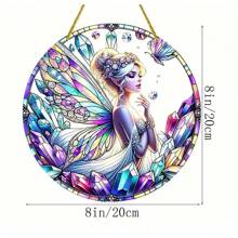 1/2个2D亚克力蝴蝶仙子阳光捕捉器，多功能彩色窗户悬挂装饰，适用于花园、家居、露台、房间装饰 - 彩色 - 查看 5