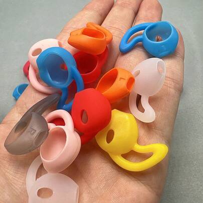 2pairs Soft Silicone Earbud Covers Compatible With Apple AirPods, Protective Earphone Cushions, Earbuds Earpads, Ear Hooks And Anti-Slip Ear Caps