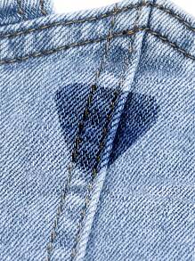 Młodzieżowe chłopięce, luźne, jasne, regulowane, na ramię, z wąsami kota, sprane, elastyczne, dżinsowe, szelkowe spodenki