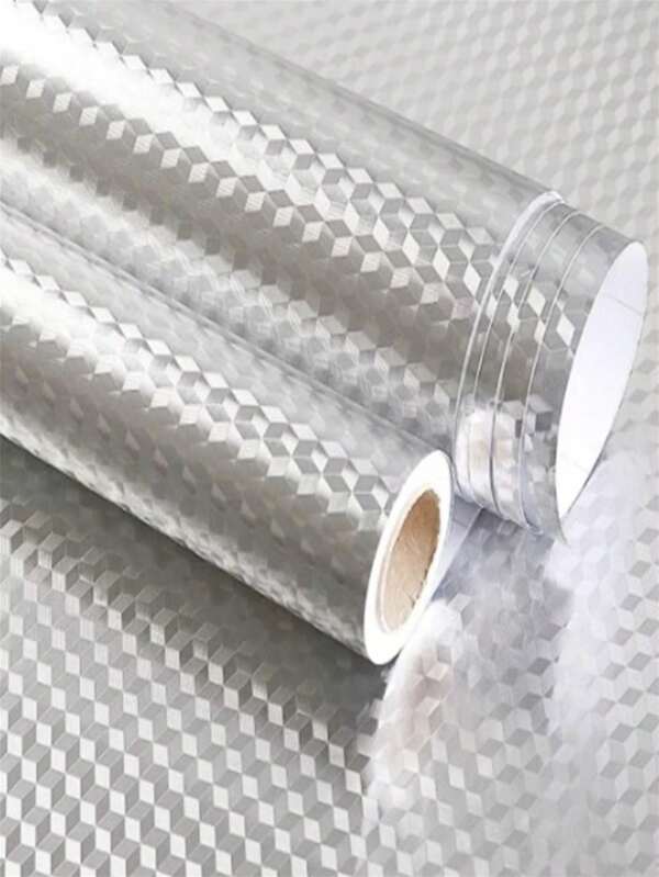 Papel Parede Alumínio Rolo 5M Autocolante Impermeável Cozinha Fogão