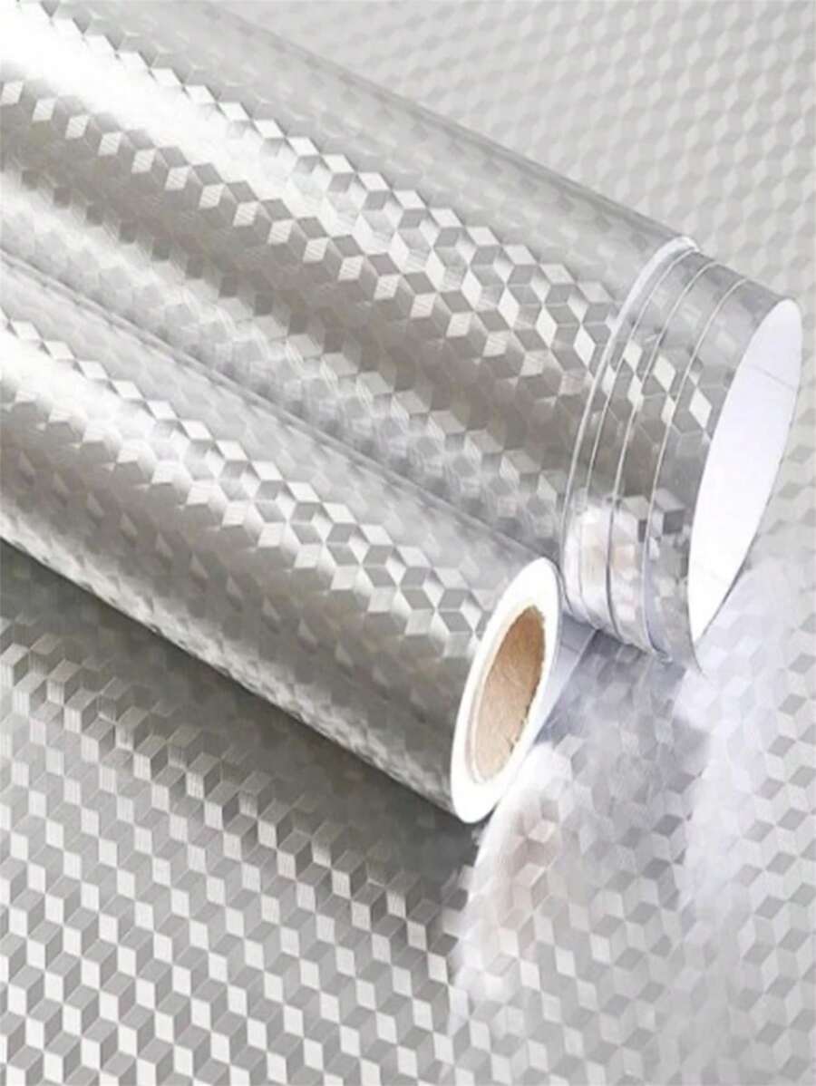 Aluminum Wallpaper Roll 5M Waterproof Sticker Kitchen Stove - 銀色 - 查看 1