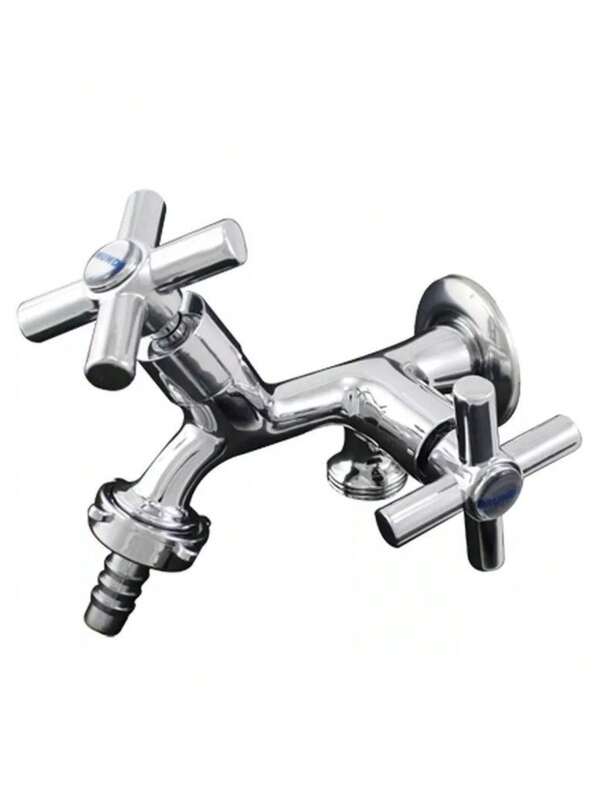 Torneira de Alta Vazão em Metal Cromado De Duas Saídas Para Tanque e Máquina de Lavar 3153 C70