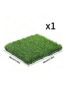 1/6入組易安裝人造草磚-自排水、嵌鎖式設計、3cm草莓微型植物，適用於露台和陽臺裝飾 | 素材適合寵物遊玩的理想之選 - 綠色 - 查看 13