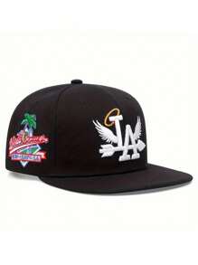 1 件男女通用哥特式 LA 字母刺绣可调节嘻哈棒球帽，适合街头、运动、派对、音乐节、学校万圣节 - LA - 查看 13