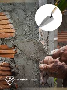 Cuchara Para Albañil Filadelfia 9 Pulgadas Mango Madera Herramienta De Construcción - Gris - Ver 2