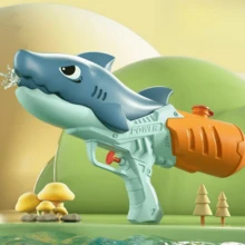 1入夏季鯊魚水槍/可愛獨角獸水槍/黃色小鴨水槍/可愛青蛙水槍/Zi 水槍/5058 水槍（隨機顏色），水上遊玩池玩具 - 彩色 - 查看 1