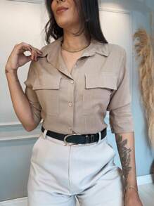 Women Blouses - 木薯 - 查看 2