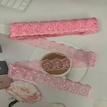 Encaje bordado con flores de 10 yardas de largo para hacer bouquets, cajas de regalo y accesorios para la ropa de niños, juguetes, muñecas, ropa de mascotas y otros accesorios - Multicolor - Ver 18