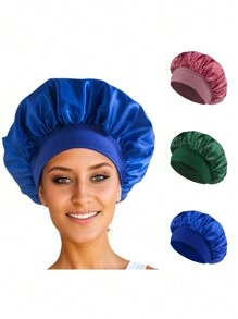 3pcs Set Satin Wide Stripe Elastic Hairband/Headband For Women, Hair Care - Jellyfish Type - View 3