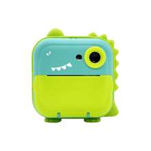 Instant Print Camera Inkless Sticker Printer For Gifts 20MP HD Digital Video Cameras, Mini Thermal Printer Gifts With 6 Rolls Photo Paper - Green Camera With 6Rolls Paper a - View 5