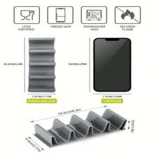 1 pieza Soporte para tacos de diseño práctico y minimalista con múltiples compartimentos - Gris - Ver 6