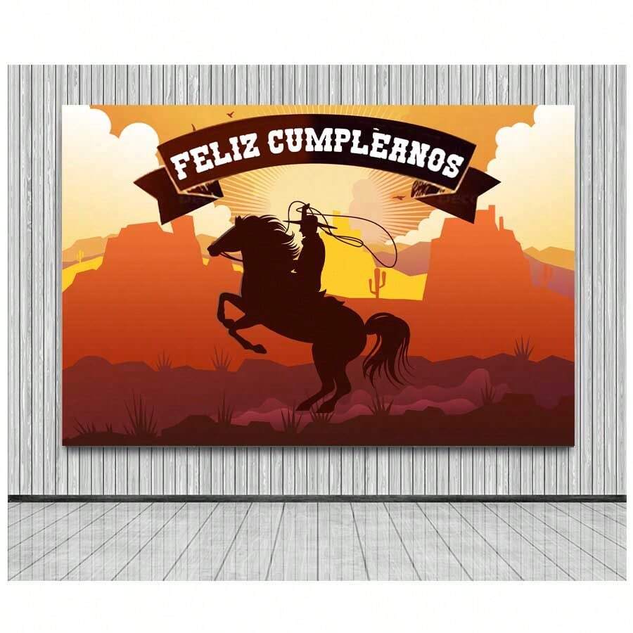 Lona decorativa Vaquero BackGround 120x80 - Amarillo - Ver 1