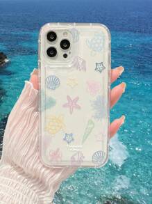 Funda transparente de verano con estampado de conchas marinas y tortugas, compatible con iPhone 11/12/13/14/15/15 Pro/15 Plus/15 Pro Max/7 Plus/8 Plus/X/Xs Max/Xr/11 Pro/12 Pro/13 Pro/14 Pro/12 Mini/13 Mini /11 Pro Max/12 Pro Max/13 Pro Max/14 Pro Max/14 Plus/6/6S/6 Plus/7/8/SE y compatible con Samsung Galaxy A54/A14/A12/A13/A15/A32/A33/A24/A52S/S20/S21/S22/S23/S24/S23 Plus/S24 Ultra