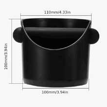 1 pièce Mini seau à résidus de poudre de café, boîte à retirer les résidus, seau de stockage en plastique épais rond de poudre de café pour la maison. Outil de café, retour à l'école.