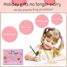 208pcs/Set Children Student Drawing Tool Combination Set, Wax Crayon & Watercolor Pen Washable (Pattern Accessories & Colors Random), Beginner Painting Set, Christmas Gift For Kids,Back To School