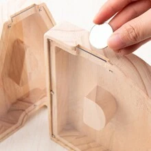 1個個性化木製存錢罐,26個創意a-z字母存錢罐,生日禮物家居裝飾,最好的朋友禮物