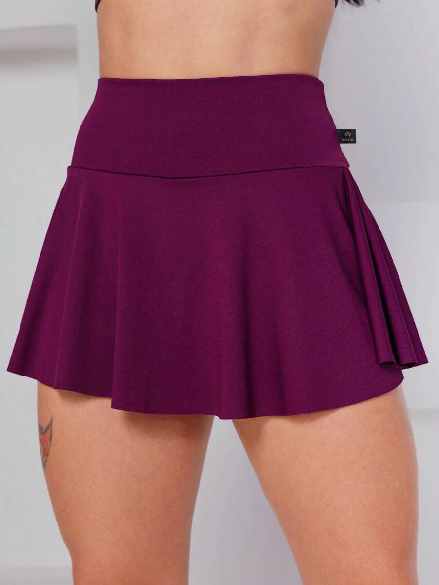 Women Sports Skirts & Skorts - Burgundy - View 1