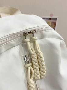 Casual Travel Backpack For College Students - White - View 2