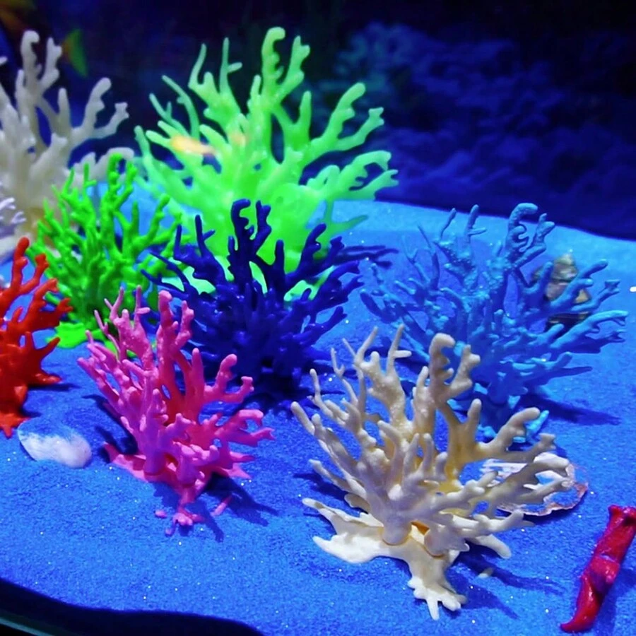 魚缸水景仿真珊瑚水草樹脂假珊瑚海洋硬石珊瑚觀賞魚缸裝飾海底擺設 - 彩色 - 查看 1