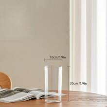 1pc Acrylic Anti-Drop Vase, Transparent Straight Tube, Multi-Functional Creative Vase, Living Room & Bedroom Decor, Transparent Glass Vase/Planter/Fish Tank, Large Living Room & Bedroom Decor Gift, Birthday, Graduation, Home Decor, Christmas Decor, Christmas Vase - Clear - View 11