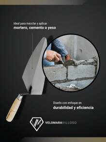 Cuchara Para Albañil Filadelfia 11 Pulgadas Mango Madera Herramienta De Construcción - Blanco - Ver 7