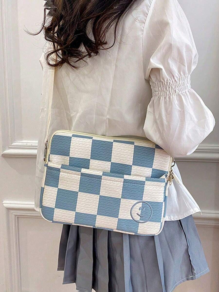 1pc Korean Plaid Ipad Inner Bag 11-Inch 13-Inch Notebook Shoulder Cross-Body Laptop Bag Back To School For School For Tablet Back To School Supplies School Stuff Laptop Cover Laptop Sleeve Laptop Bags & Cases School Essentials Laptop Bags