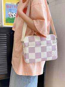 1pc Korean Plaid Ipad Inner Bag 11-Inch 13-Inch Notebook Shoulder Cross-Body Laptop Bag Back To School For School For Tablet Back To School Supplies School Stuff Laptop Cover Laptop Sleeve Laptop Bags & Cases School Essentials Laptop Bags