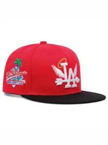 1 件男女通用哥特式 LA 字母刺绣可调节嘻哈棒球帽，适合街头、运动、派对、音乐节、学校万圣节 - LA - 查看 9