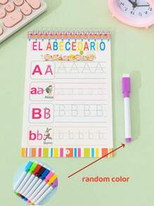 1/2 件数字/字母线圈书法练习册适合学生练习书法学习小礼物圣诞节返校字帖礼物 - 彩色 - 查看 12