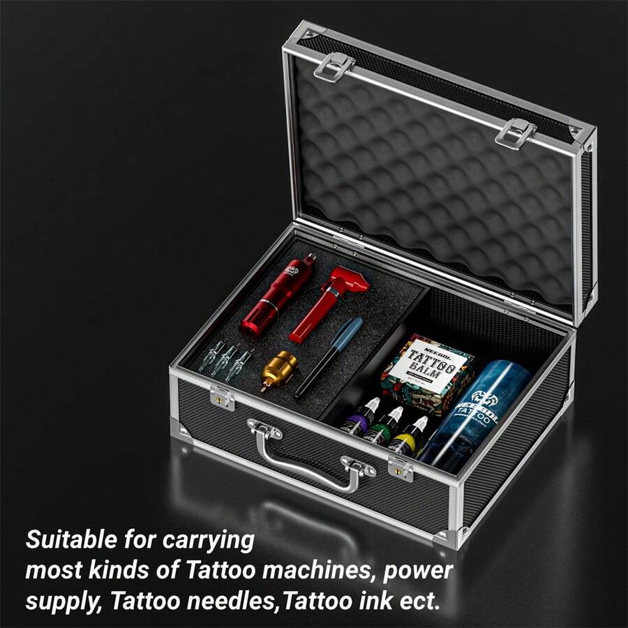 1pc Premium Portable Tattoo Kit Case - Spacious Storage, Durable Design, Convenient Carry Box For Tattoo Artists, Perfect For Permanent Makeup Transportation