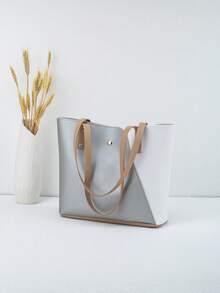 New Summer Fashion Color Block Handbag/Shoulder Bag/Tote Bag With Multiple Colors, Ladies' Shopping Bag - Multicolor - View 5