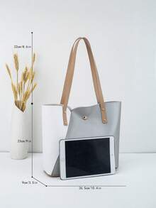 New Summer Fashion Color Block Handbag/Shoulder Bag/Tote Bag With Multiple Colors, Ladies' Shopping Bag - Multicolor - View 3