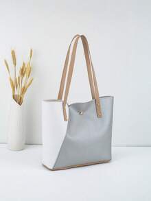 New Summer Fashion Color Block Handbag/Shoulder Bag/Tote Bag With Multiple Colors, Ladies' Shopping Bag - Multicolor - View 2