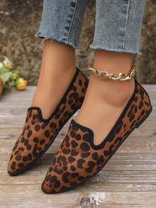 Zapatos de moda nuevos para mujer con estampado de leopardo, versátiles, informales, transpirables y duraderos - estampado de leopardo - Ver 4