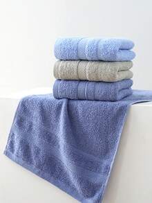 3入組純色緞帶毛巾，快速乾燥，柔軟，輕便舒適的面巾，適用於浴室，臥室，廁所等 - 彩色 - 查看 5