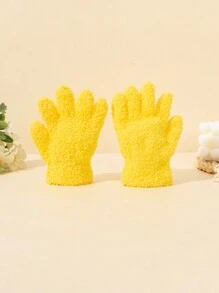 1 Pair Unisex Kids Candy Color Thickened Knitted Half-Fleece Five-Finger Gloves, Autumn/Winter - 1Pair - View 27