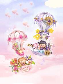 LOZ Cute Kawaii Hot Air Balloon Spaceship Mini Building Block Set For Birthday Gift Desktop Decoration To Improve Hands-On Ability - Multicolor - View 11