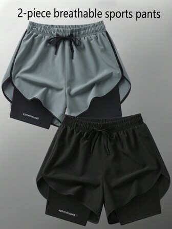 2pcs Women's Summer Sports Workout Shorts - Inner Anti-Light Running Shorts - Suitable For Yoga, Cycling, Training, Fitness And Running Women Boxer Shorts