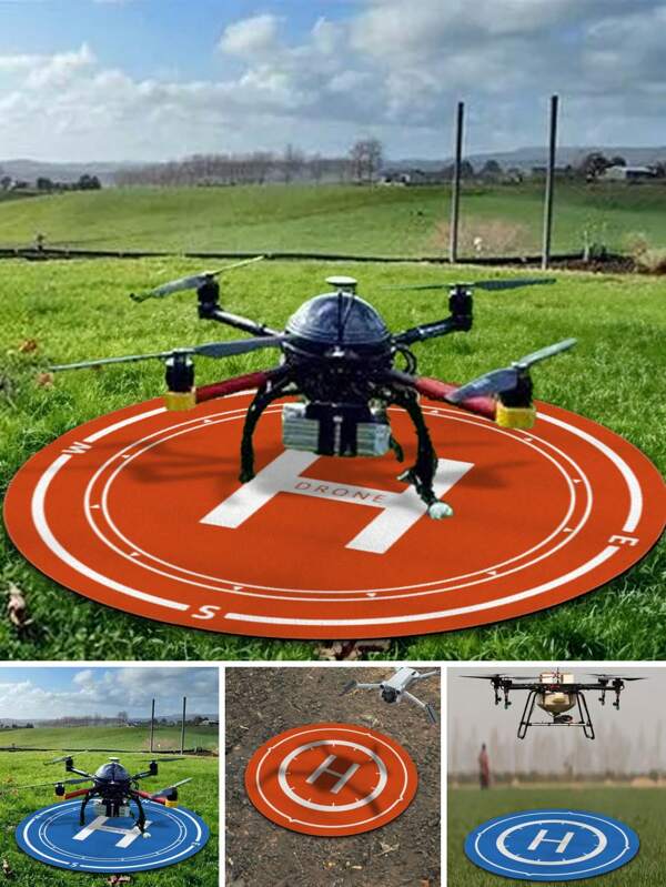 1pc, 40/50/60cm Round/Hexagonal Portable Landing Pad For Home Use Drone, Suitable For Consumer Grade. Drone Landing Mat.