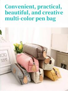 1pc Practical And Beautiful Pen Pouch For Storing Various Pencils, Pens, And Multicolored Pens - Multicolor - View 3