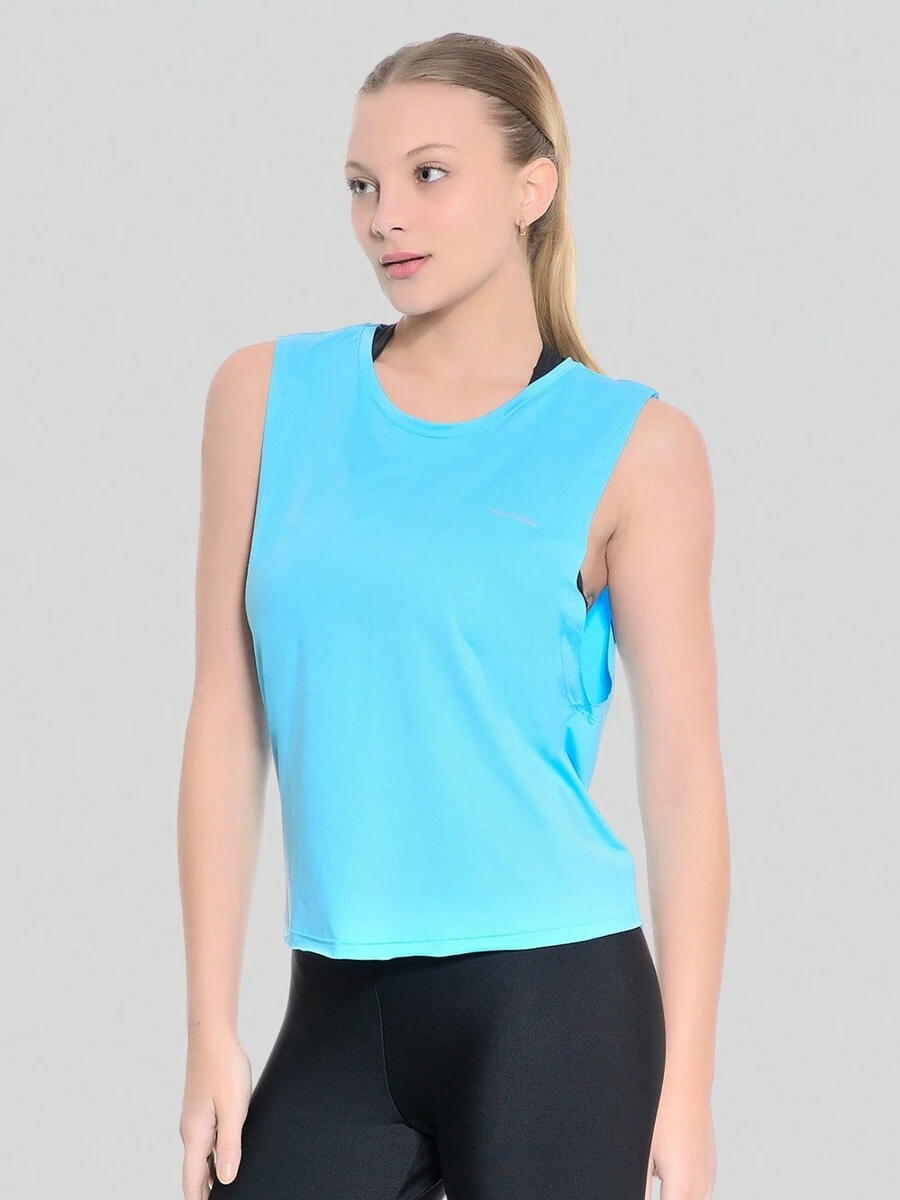Women Sports Tees & Tanks - Màu xanh lam - Xem 1