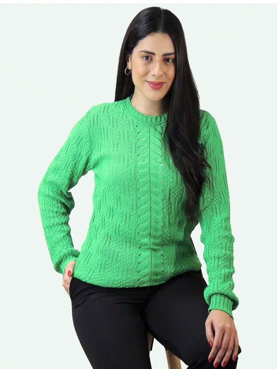 Women Sweaters - Màu xanh lá cây đậm - Xem 1