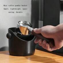 1 pièce Mini seau à résidus de poudre de café, boîte à retirer les résidus, seau de stockage en plastique épais rond de poudre de café pour la maison. Outil de café, retour à l'école.