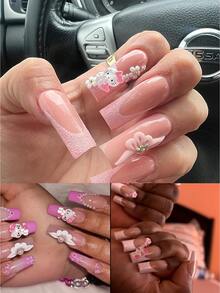 100 Stück Kawaii Nail Art Charms 3D süße Katze Harz Multi-Typen Mix Herstellung Ornament Nail Dekoration Zubehör für DIY Charms