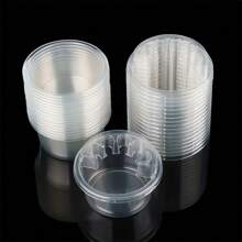 60pcs Leak-Proof Tattoo Ink Rinse Cups - Effortless Blending, Diluting & Drying For Tip Cartridge Cleaning - Convenient Box Set